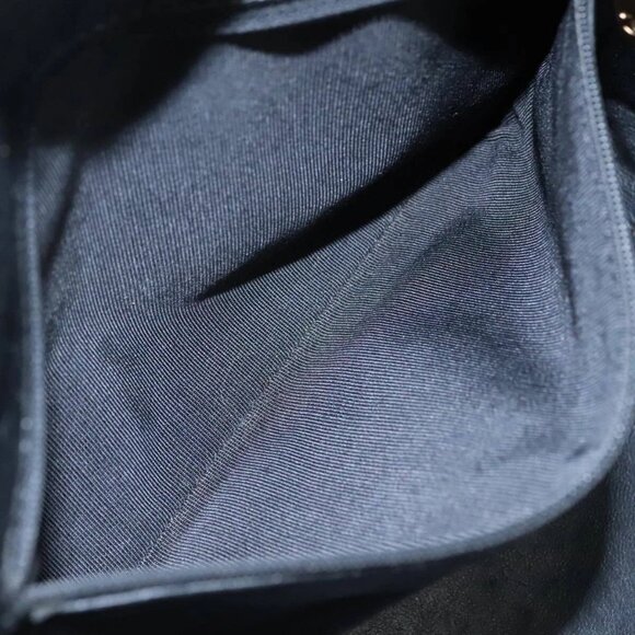 CHANEL Matelasse Chain Hand Bag Grained Calf Skin Black Gold CC Auth PP148 - Picture 13 of 16